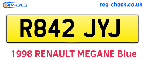 R842JYJ are the vehicle registration plates.