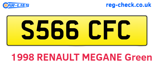 S566CFC are the vehicle registration plates.