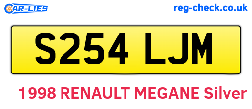 S254LJM are the vehicle registration plates.