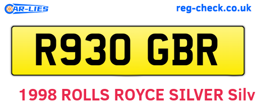 R930GBR are the vehicle registration plates.