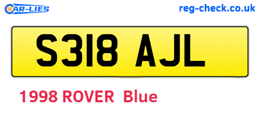 S318AJL are the vehicle registration plates.