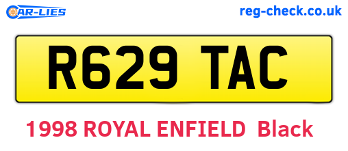 R629TAC are the vehicle registration plates.