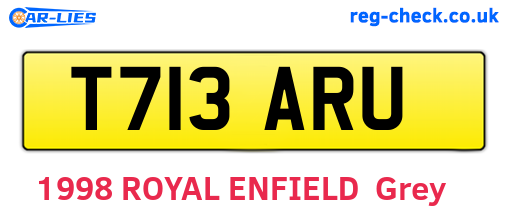 T713ARU are the vehicle registration plates.