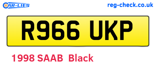 R966UKP are the vehicle registration plates.