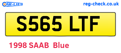 S565LTF are the vehicle registration plates.