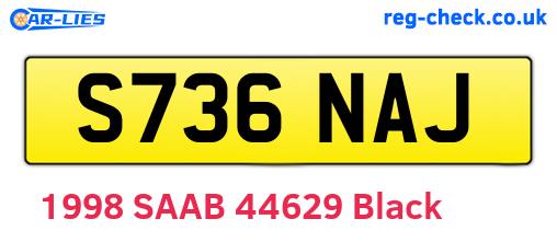 S736NAJ are the vehicle registration plates.