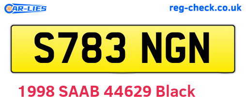 S783NGN are the vehicle registration plates.