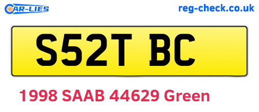 S52TBC are the vehicle registration plates.