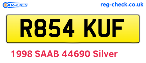 R854KUF are the vehicle registration plates.
