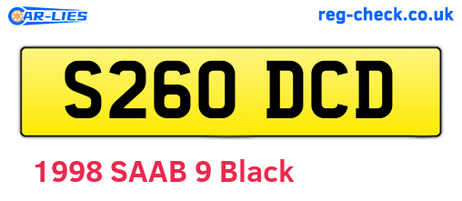 S260DCD are the vehicle registration plates.
