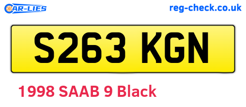 S263KGN are the vehicle registration plates.