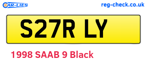 S27RLY are the vehicle registration plates.
