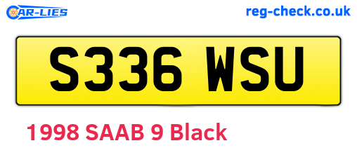 S336WSU are the vehicle registration plates.