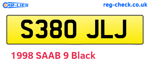 S380JLJ are the vehicle registration plates.