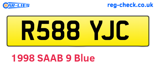 R588YJC are the vehicle registration plates.