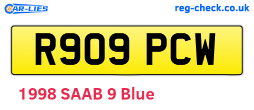 R909PCW are the vehicle registration plates.