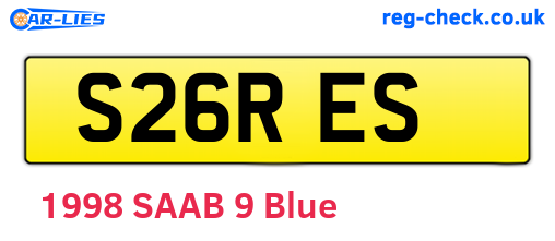 S26RES are the vehicle registration plates.