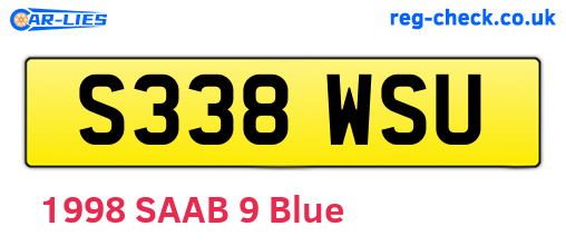 S338WSU are the vehicle registration plates.