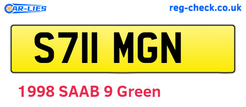 S711MGN are the vehicle registration plates.