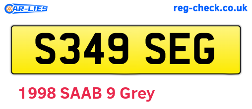 S349SEG are the vehicle registration plates.