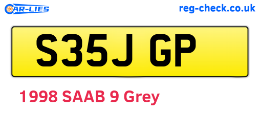 S35JGP are the vehicle registration plates.