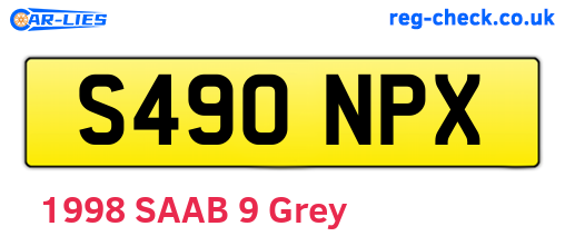 S490NPX are the vehicle registration plates.