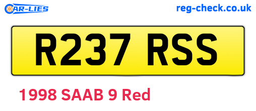 R237RSS are the vehicle registration plates.