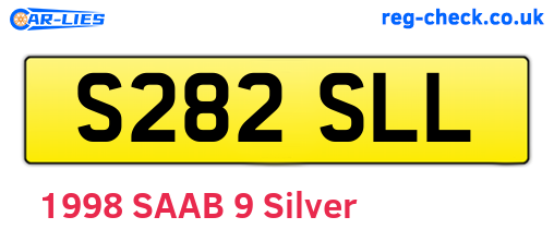 S282SLL are the vehicle registration plates.
