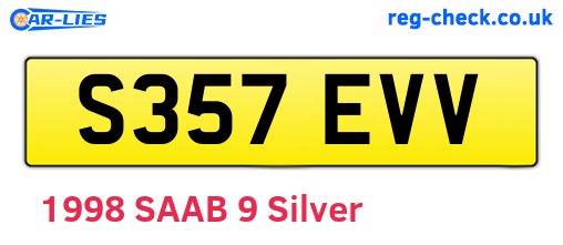 S357EVV are the vehicle registration plates.