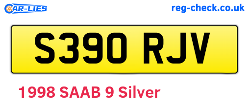S390RJV are the vehicle registration plates.