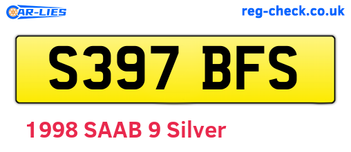 S397BFS are the vehicle registration plates.