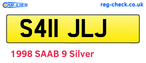 S411JLJ are the vehicle registration plates.