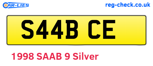 S44BCE are the vehicle registration plates.