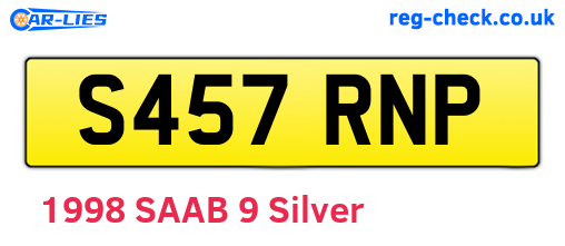S457RNP are the vehicle registration plates.