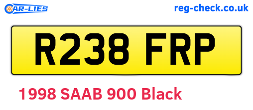 R238FRP are the vehicle registration plates.