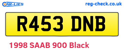 R453DNB are the vehicle registration plates.