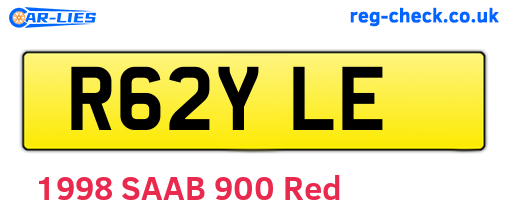 R62YLE are the vehicle registration plates.