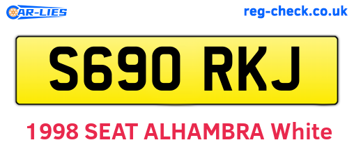 S690RKJ are the vehicle registration plates.