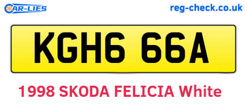 KGH666A are the vehicle registration plates.