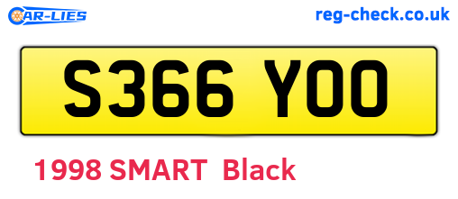 S366YOO are the vehicle registration plates.