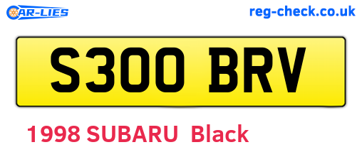 S300BRV are the vehicle registration plates.