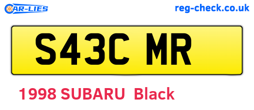 S43CMR are the vehicle registration plates.