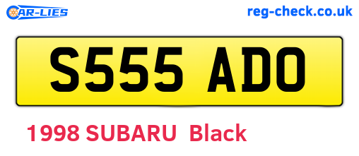 S555ADO are the vehicle registration plates.