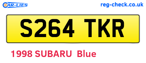 S264TKR are the vehicle registration plates.
