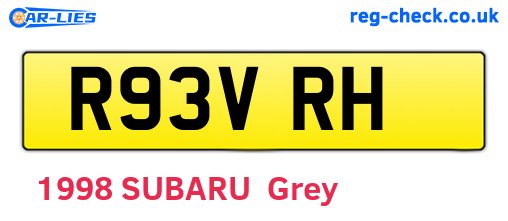 R93VRH are the vehicle registration plates.