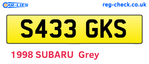 S433GKS are the vehicle registration plates.