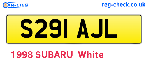 S291AJL are the vehicle registration plates.