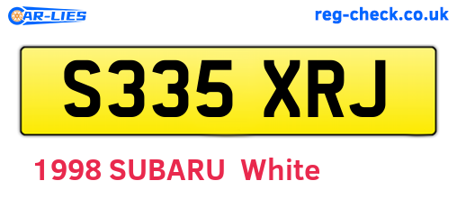 S335XRJ are the vehicle registration plates.