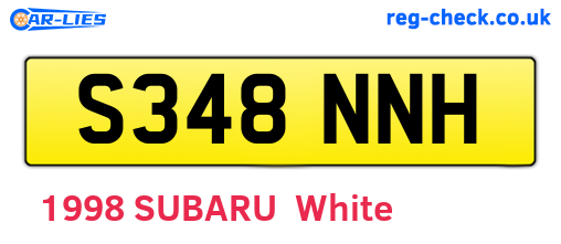 S348NNH are the vehicle registration plates.