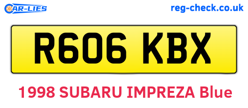 R606KBX are the vehicle registration plates.